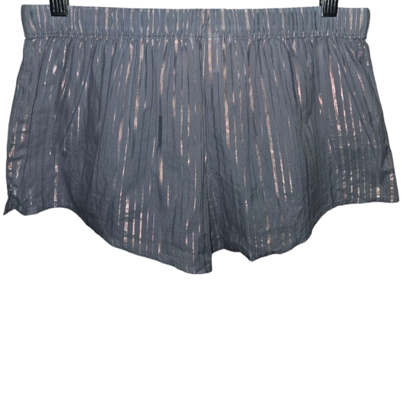 Victoria's Secret Pinstriped Metallic Ribbon Drawstring Shorts - Picture 3 of 3